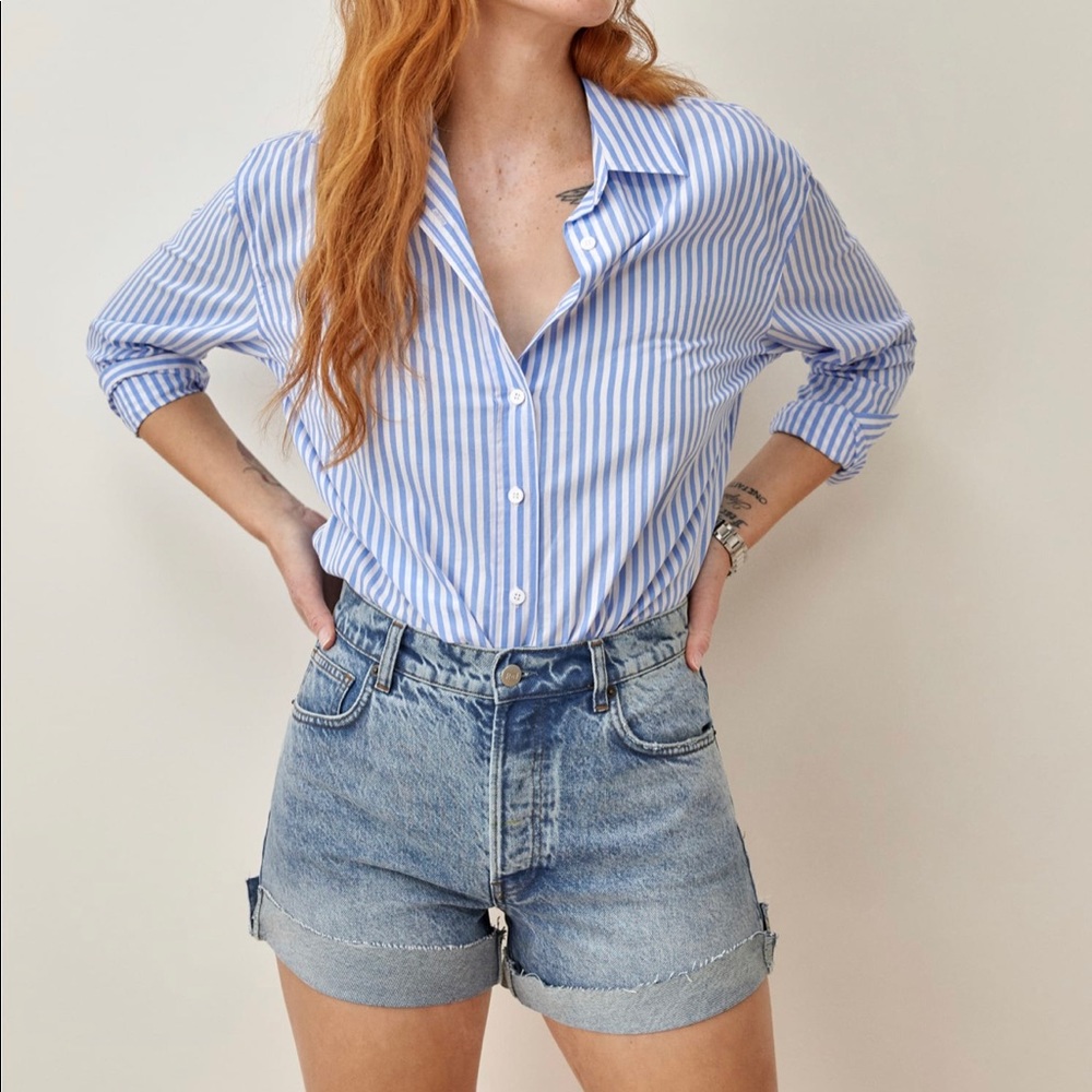 Charlie Cuffed High Rise Jean Shorts